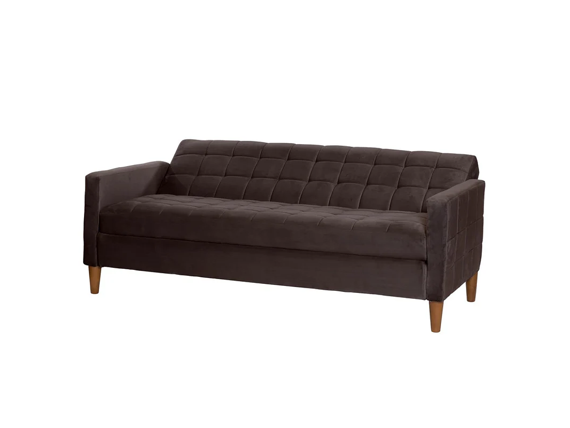 FUTON LATAM HOME GENOVA 3 CUERPOS CHOCOLATE TELA VELVET 2