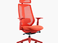 SILLA OFICINA EVE CON CABECERO ROJO FORM - Miniatura 2