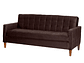 FUTON LATAM HOME GENOVA 3 CUERPOS CHOCOLATE TELA VELVET - Miniatura 3