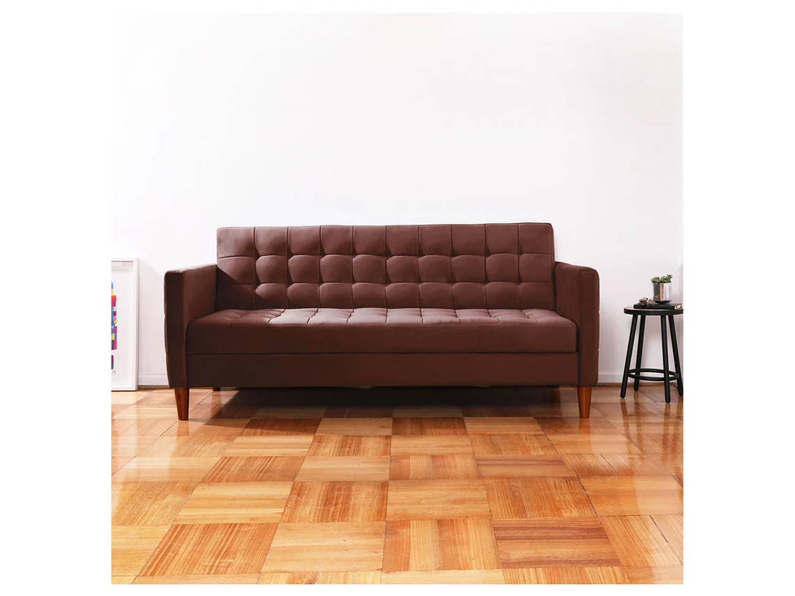FUTON LATAM HOME GENOVA 3 CUERPOS CHOCOLATE TELA VELVET 4