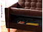 FUTON LATAM HOME GENOVA 3 CUERPOS CHOCOLATE TELA VELVET - Miniatura 5