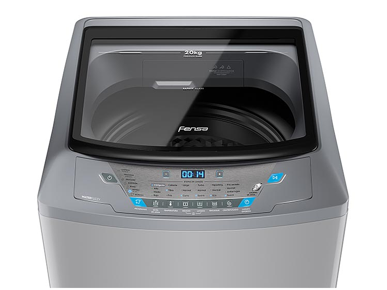 LAVADORA CARGA SUPERIOR FENSA PREMIUM CARE 20 SZ 20KG PLATA 7
