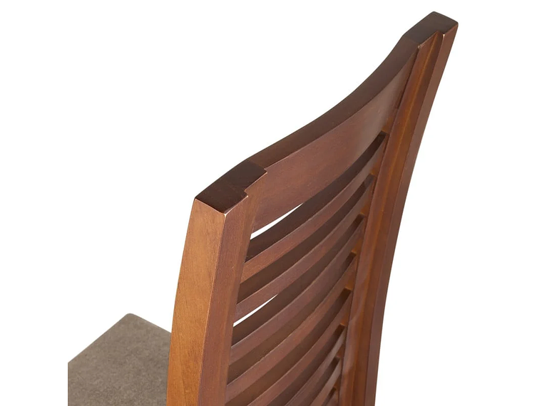 SILLAS ARTHOME LUCIANA MADERA PACK 6 MIEL TAPIZ CAFÉ JASPEADO 2