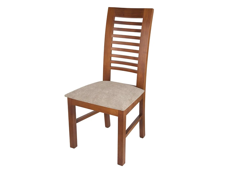 SILLAS ARTHOME LUCIANA MADERA PACK 6 MIEL TAPIZ CAFÉ JASPEADO 3