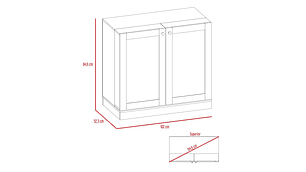 BAR EXTENSIBLE 2 PUERTAS 1 CAJON FM-011N NEGRO