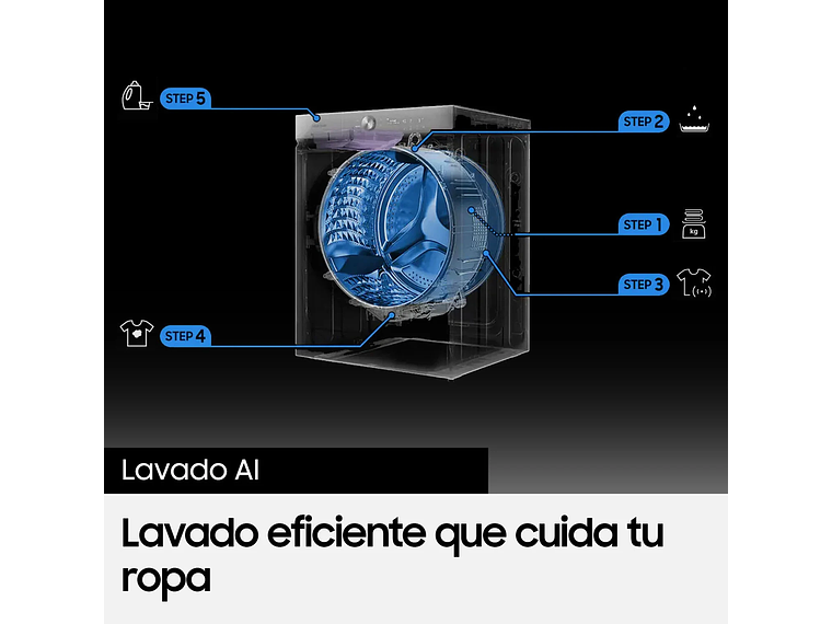 LAVADORA SECADORA SAMSUNG 22KG / 13KG CON INTELIGENCIA ARTIFICIAL EN PANEL CONTROL 6