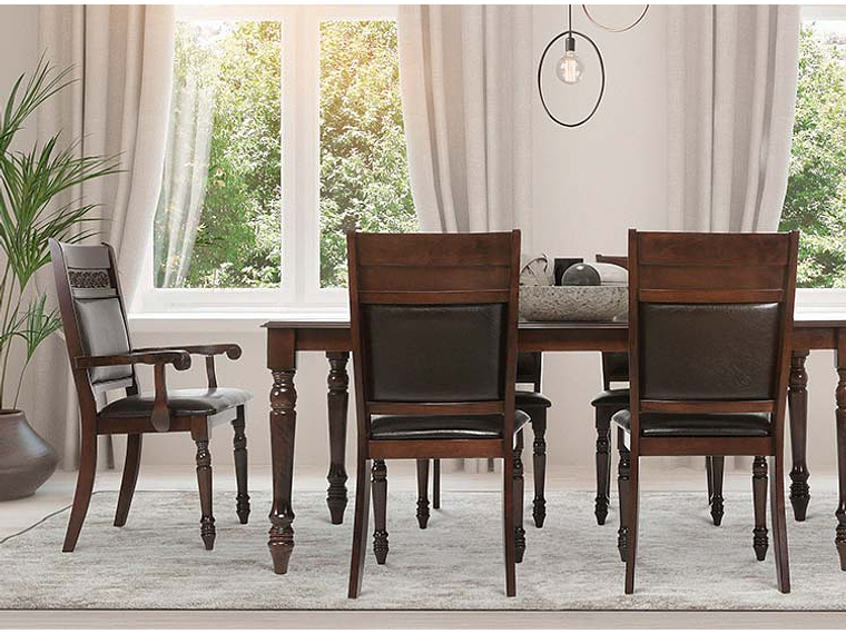 JUEGO DE COMEDOR CIC CORDOBES PLUS EXT 6 SILLAS 2 SITIALES 10