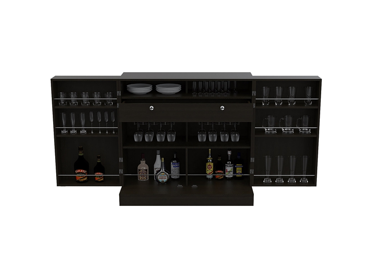 BAR EXTENSIBLE 2 PUERTAS 1 CAJON FM-011N NEGRO 5