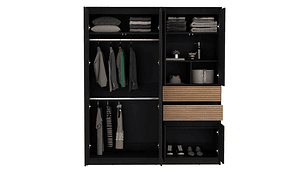 CLOSET TUHOME AUSTIN 6 PUERTAS 2 CAJONES CHOCOLATE