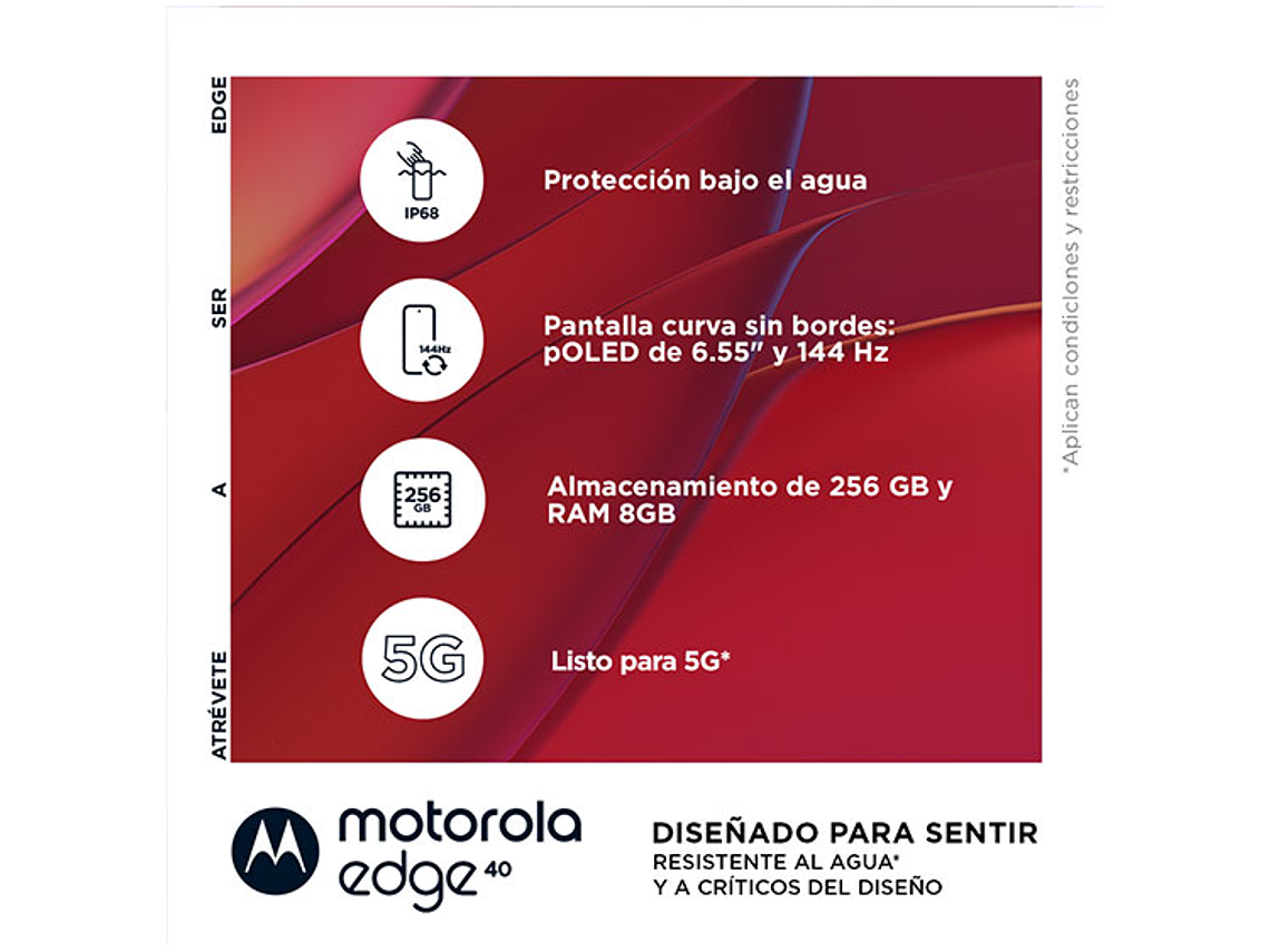 CELULAR MOTOROLA EDGE40 256 GB 8 GB RAM 32MP 6.5