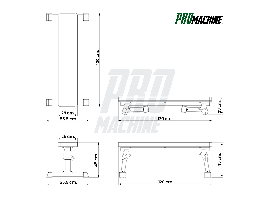 Banco Plano Plegable ZR Series | PROmachine 3