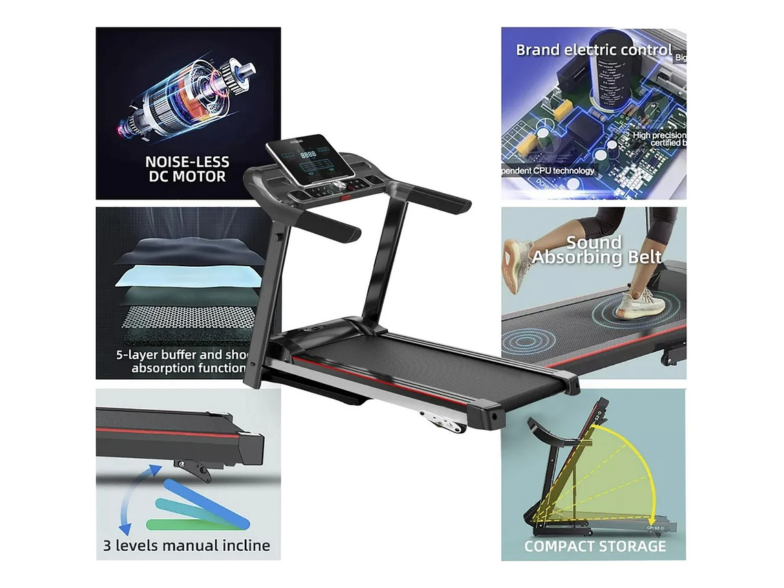 TROTADORA ELÉCTRICA YEP 1024 12.8 KM/H SPORT 3 NIVELES INCLINACIÓN 5