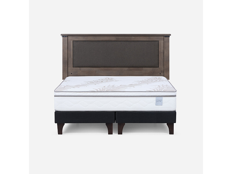 CAMA EUROPEA NEO PLUS KING 180X200 CM + RESPALDO NEW RAY 2