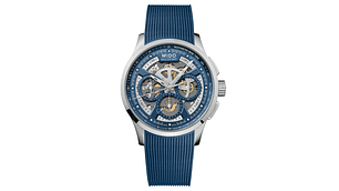 RELOJ MIDO MULTIFORT SKELETON CHRONOGRAPH RESINA AZUL