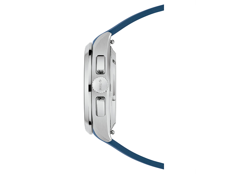 RELOJ MIDO MULTIFORT SKELETON CHRONOGRAPH RESINA AZUL 2