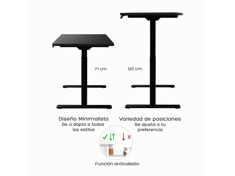ESCRITORIO RELAN ELÉCTRICO TOP LIVING BLACK PRO+ STANDING DESK 7