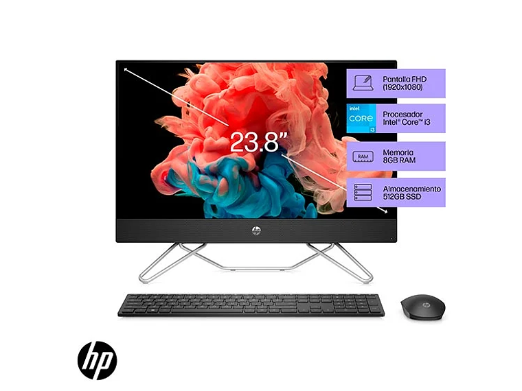 ALL IN ONE HP 24-CB1023LA INTEL CORE I3 8GB RAM 512GB SSD 23.8