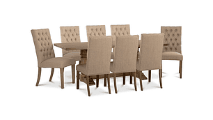 JUEGO DE COMEDOR CIC SEATTLE 8 SILLAS BEIGE