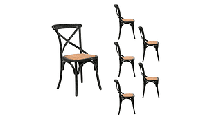 SET SILLAS COMEDOR SPAZZIO RETRO X6