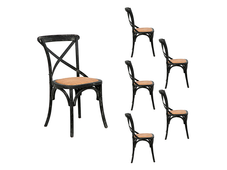 SET SILLAS COMEDOR SPAZZIO RETRO X6 1