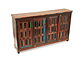 BUFFET MEYA MUEBLES MADERA CAFÉ BENGALA RECICLADA Y VIDRIO 105X180X40 - Miniatura 5
