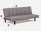 FUTÓN ROSEN OLIVIA 3 CUERPOS GRIS - Miniatura 4