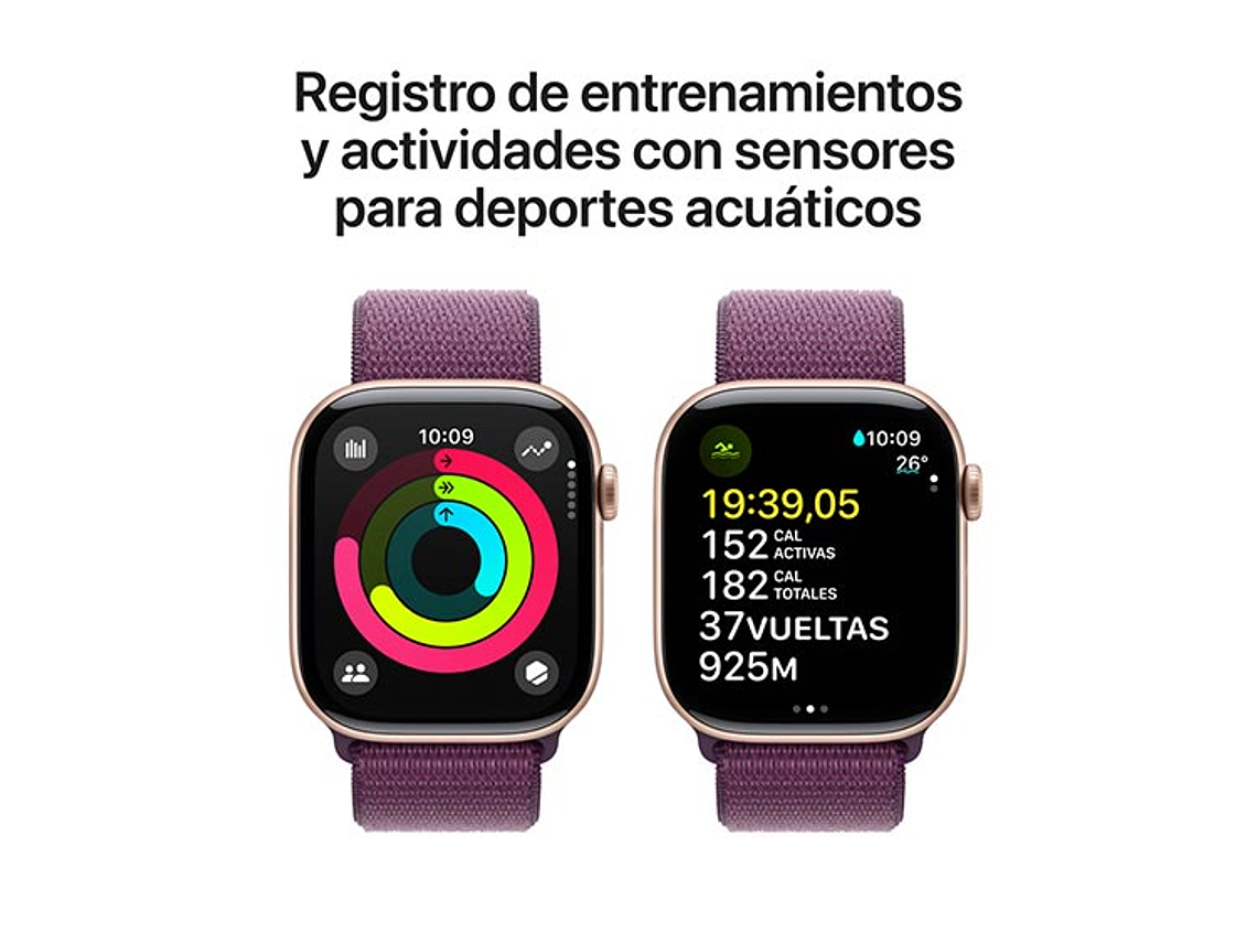 APPLE WATCH SERIE 10 46MM ROSE GOLD ALUMINIO CORREA LOOP DEPORTIVA 4