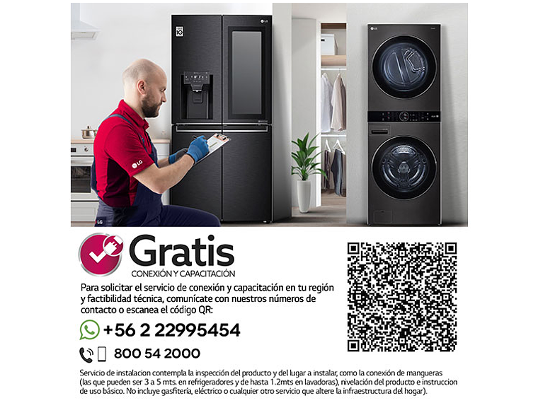 LAVADORA SECADORA LG WD22VV2S6 22KG/13KG GRIS 9
