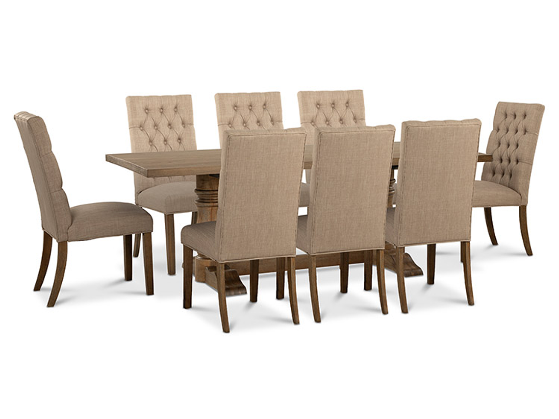 JUEGO DE COMEDOR CIC SEATTLE 8 SILLAS BEIGE 14