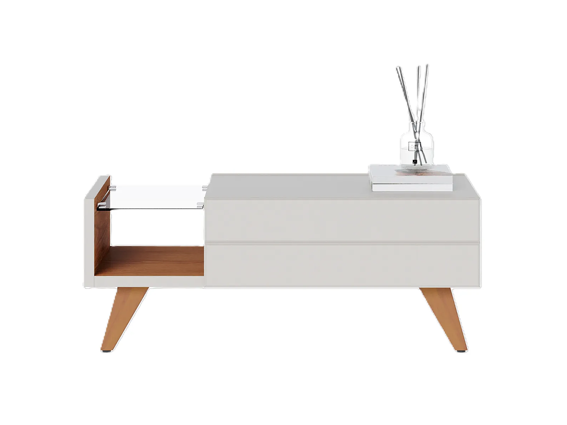 MESA DE CENTRO DI PORETTI DESIGN NORONHA BLANCO 90 X 54 CM 1C 1