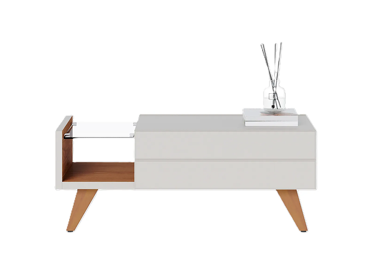 MESA DE CENTRO DI PORETTI DESIGN NORONHA BLANCO 90 X 54 CM 1C 1