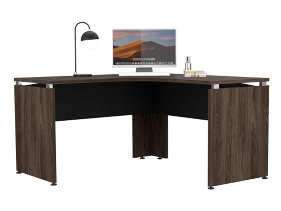 ESCRITORIO TUHOME L-140 -NEGRO SOFT/COÑAC 1