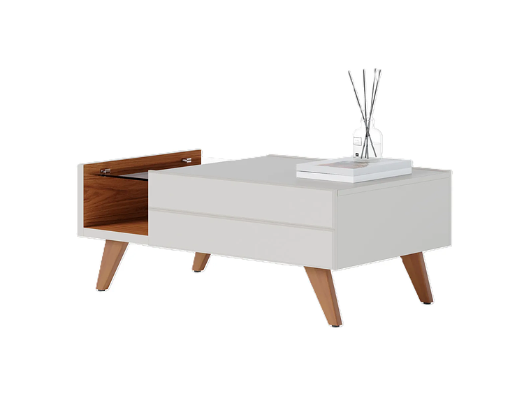 MESA DE CENTRO DI PORETTI DESIGN NORONHA BLANCO 90 X 54 CM 1C 2