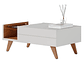 MESA DE CENTRO DI PORETTI DESIGN NORONHA BLANCO 90 X 54 CM 1C - Miniatura 2
