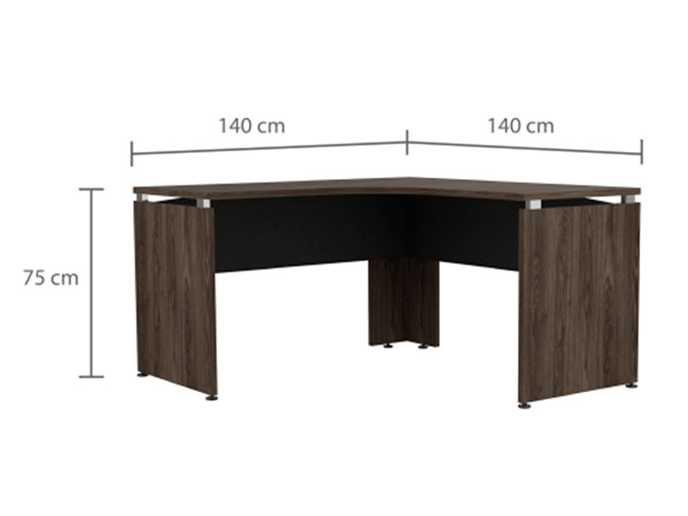 ESCRITORIO TUHOME L-140 -NEGRO SOFT/COÑAC 4