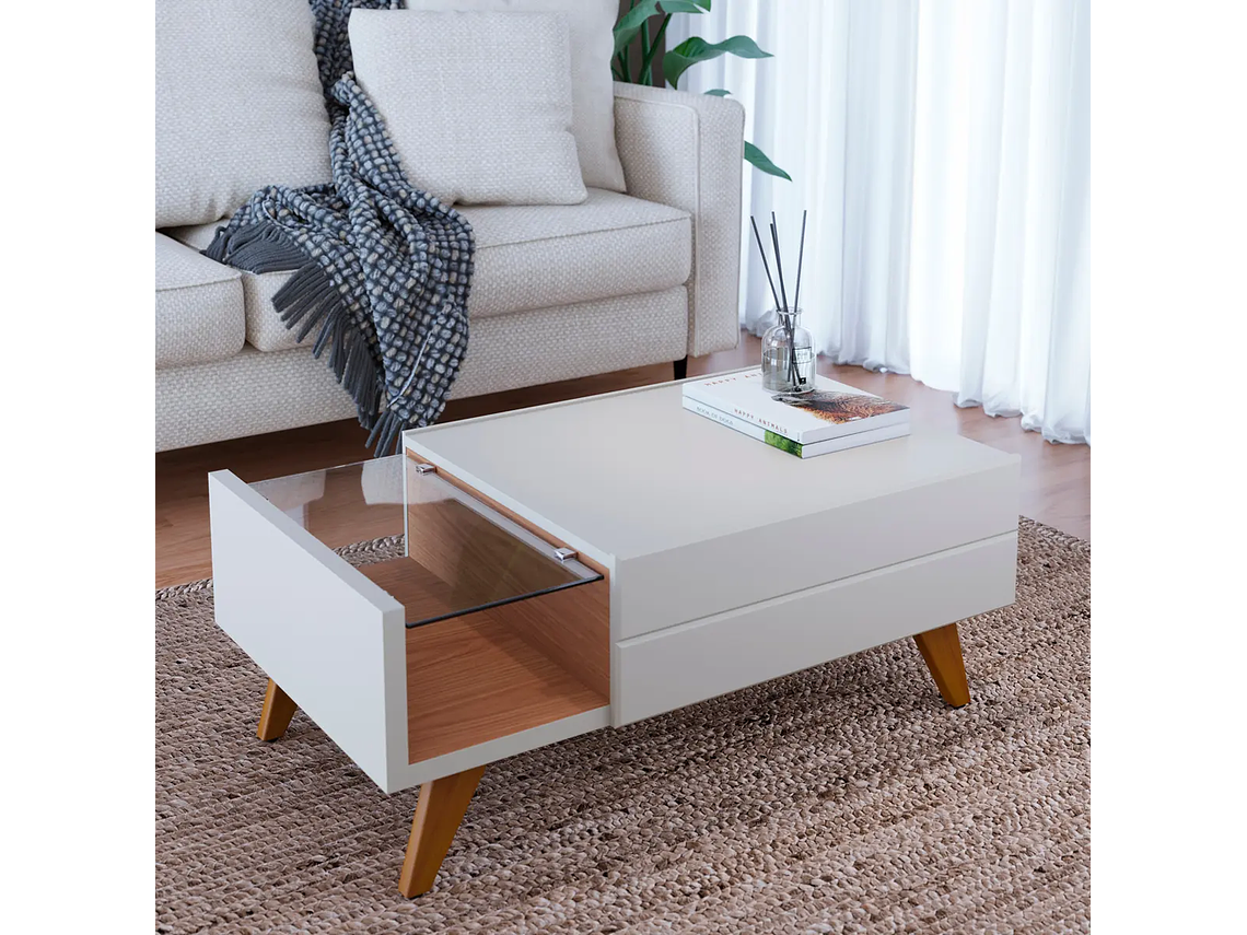 MESA DE CENTRO DI PORETTI DESIGN NORONHA BLANCO 90 X 54 CM 1C 5