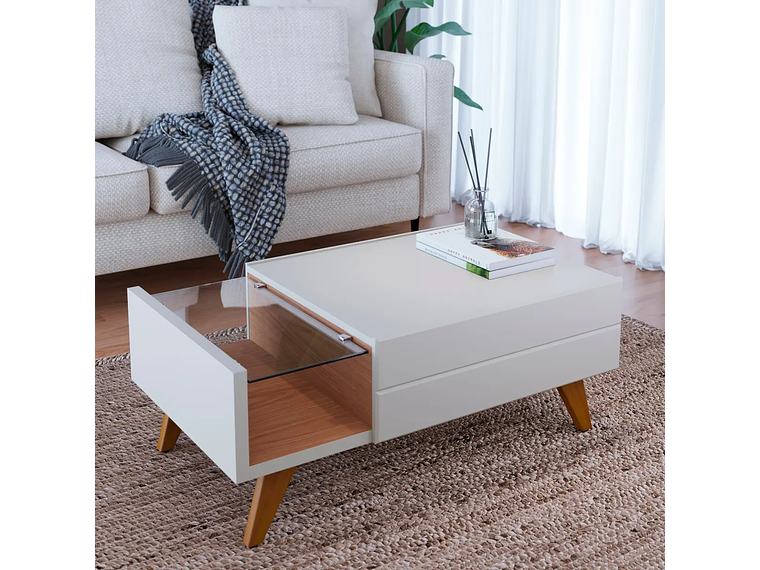 MESA DE CENTRO DI PORETTI DESIGN NORONHA BLANCO 90 X 54 CM 1C 5