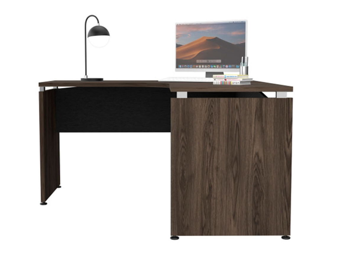 ESCRITORIO TUHOME L-140 -NEGRO SOFT/COÑAC 7