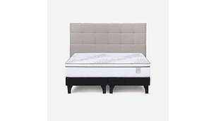 CAMA EUROPEA NEO PLUS KING 180X200 CM + RESPALDO ISSEY BEIGE