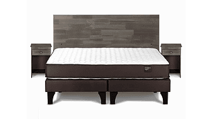 JUEGO DE DORMITORIO ROSEN CAMA EUROPEA ERGO T BD 2 PLAZAS + SET TABOR GRAFITO