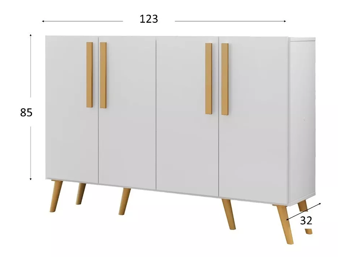 BUFFET BE DESIGN 4 PUERTAS BLANCO RETRO VIENA MP3606.0003 3