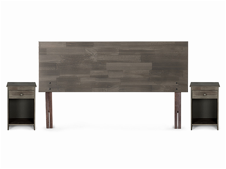 JUEGO DE DORMITORIO ROSEN CAMA EUROPEA ERGO T BD 2 PLAZAS + SET TABOR GRAFITO 3