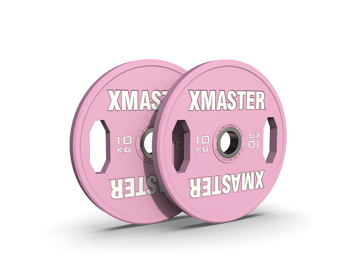 Par Discos Olímpicos CPU Pink Grip 10kg | XMASTER 2