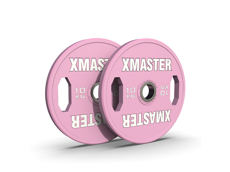 Par Discos Olímpicos CPU Pink Grip 10kg | XMASTER 2