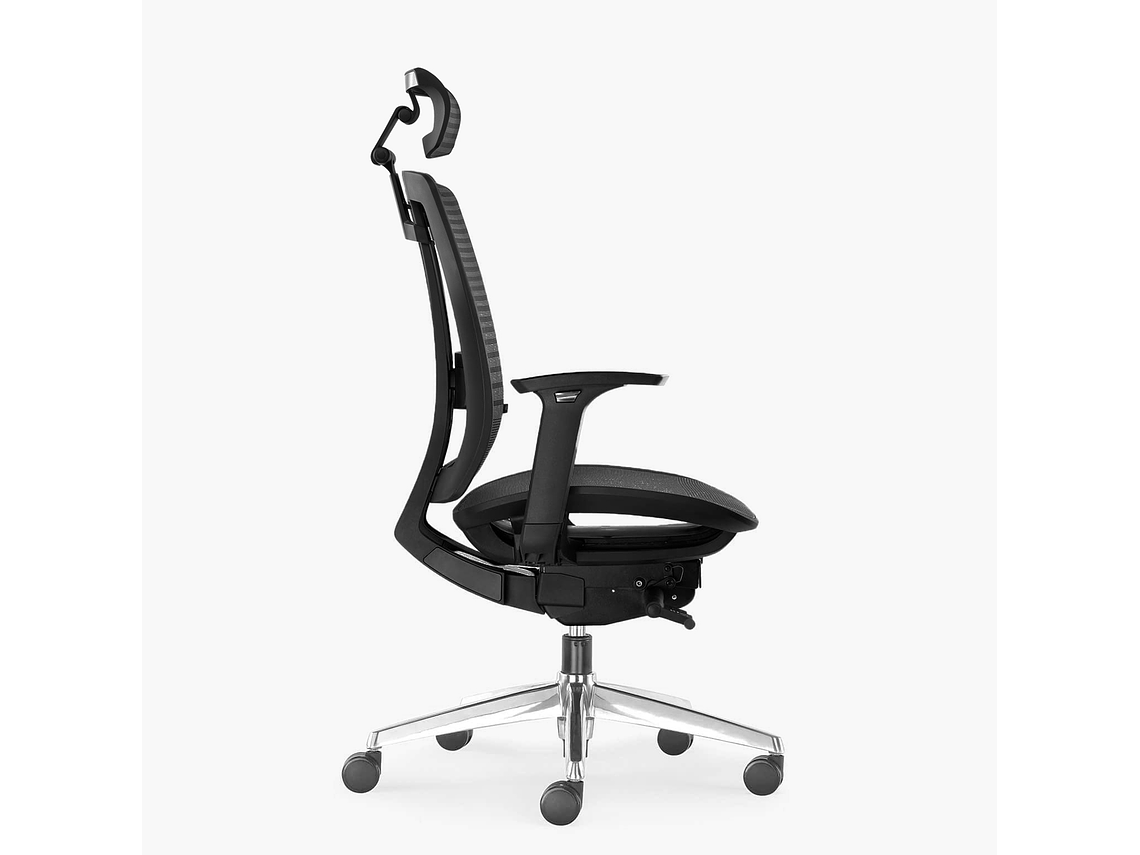 SILLA OFICINA AIR CON CABECERO GRIS OSCURO FORM 4