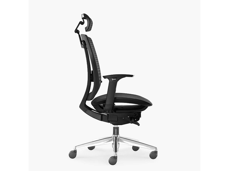 SILLA OFICINA AIR CON CABECERO GRIS OSCURO FORM 4