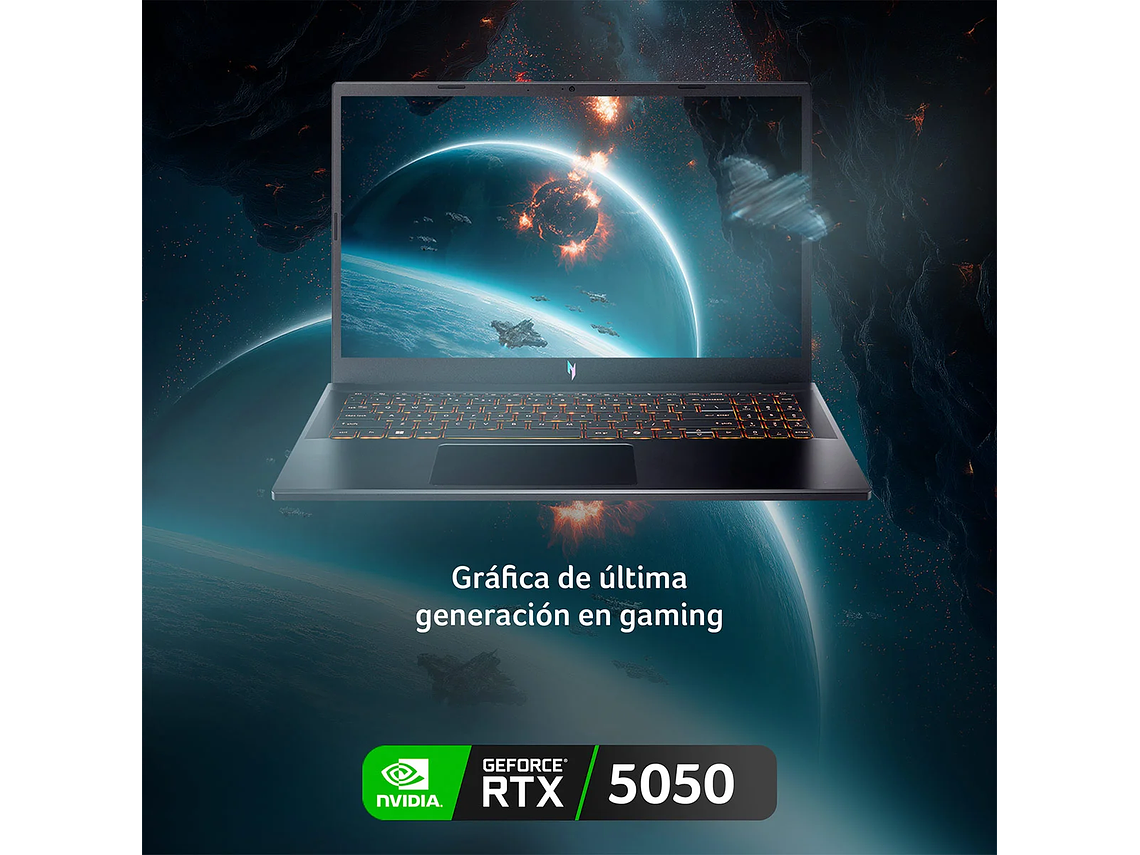 NOTEBOOK ACER GAMER NITRO 5 ANV15-52-73S9-1 INTEL CORE I7 24GB RAM 512GB SSD NVIDIA RTX5050 15.6