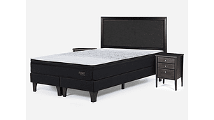 JUEGO DE DORMITORIO ROSEN CAMA EUROPEA TEMPO BD 2 PLAZAS + SET NOLITA GRAFITO