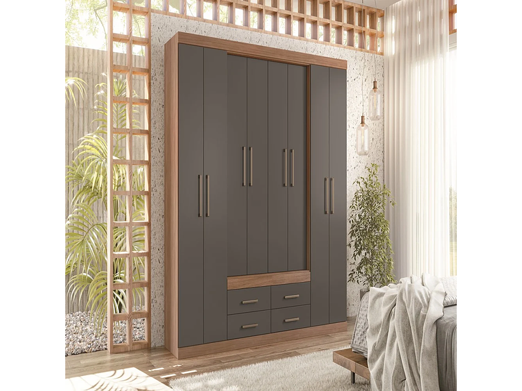 CLOSET NAPOLES 8P4C GRAFITO EN COLOR CAFE 1