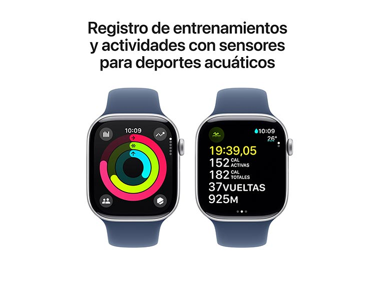 APPLE WATCH SERIE 10 46MM PLATA ALUMINIO CORREA DEPORTIVA M/L 8